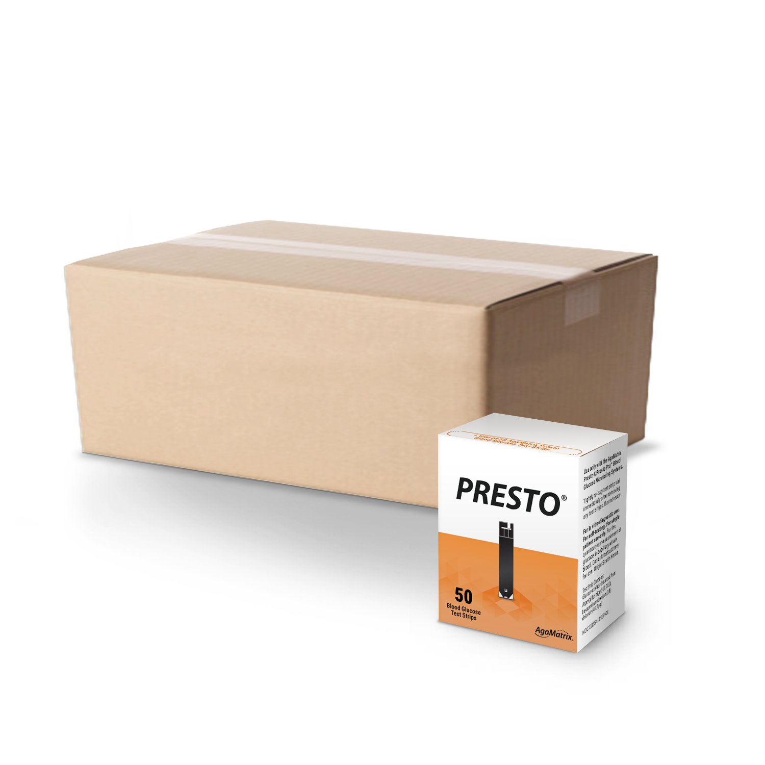 AgaMatrix Presto Test Strips, 50ct – Case of 24 — AgaMatrix